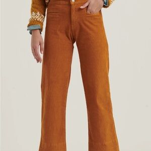 Lucky Brand Orange Flare Wide Leg Jeans